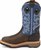 Side view of Justin Original Work Boots Mens Roughneck Blue